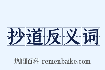 抄道反义词是什么意思的图片